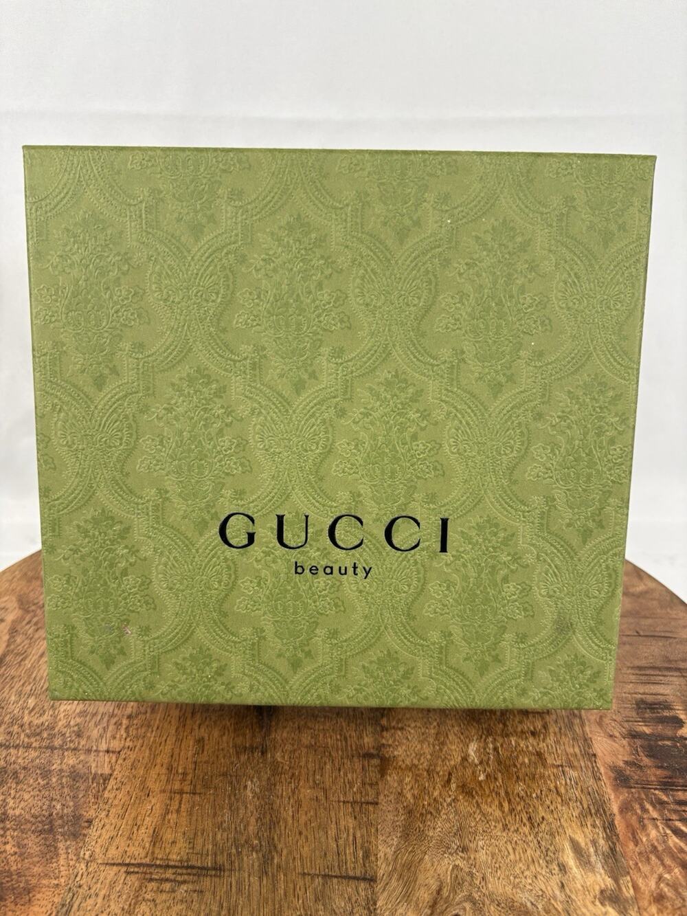 Gucci Beauty Empty Box Only Damask Embossed Cardboard H 9" x W 8.5" x D 2.5"
